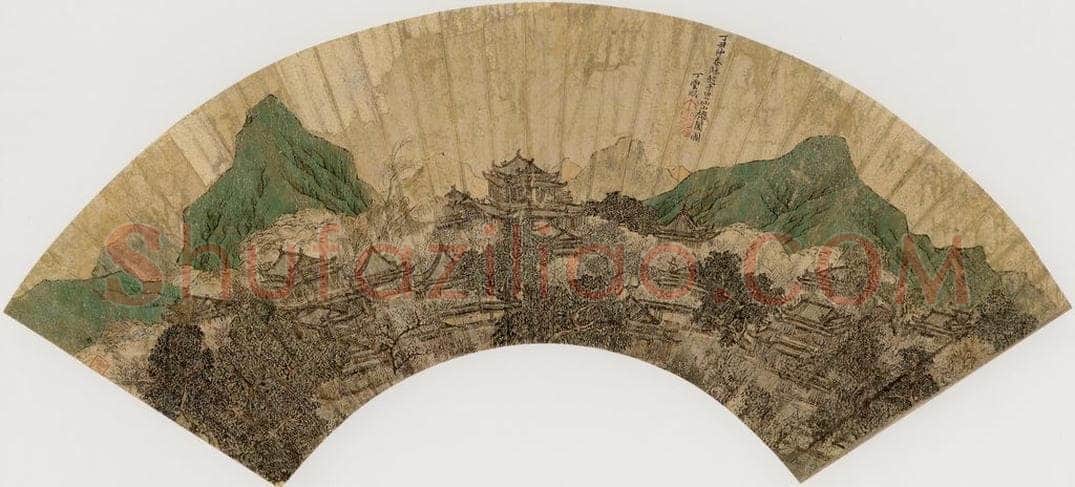 明代 丁云鹏 《仙山楼阁图》 书画作品