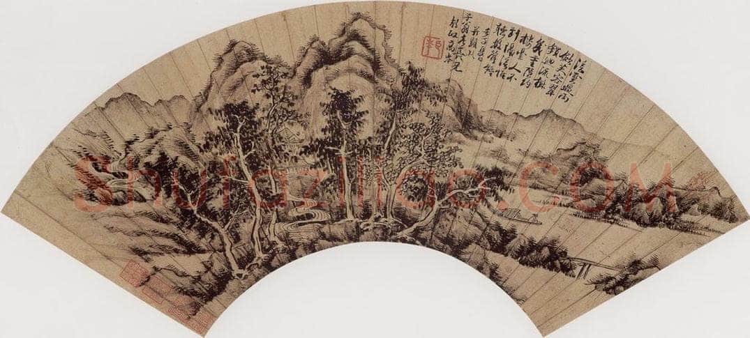 清代 高岑 《山水图》 书画作品
