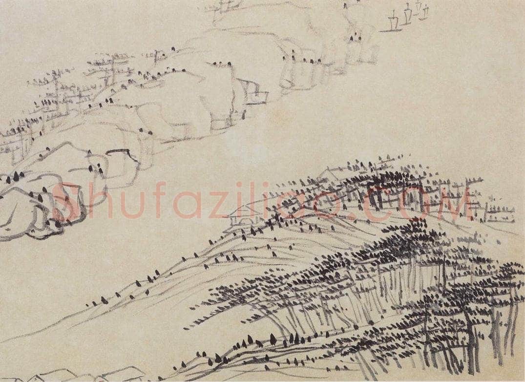 1913年 陈师曾 《山水册页》 书画作品
