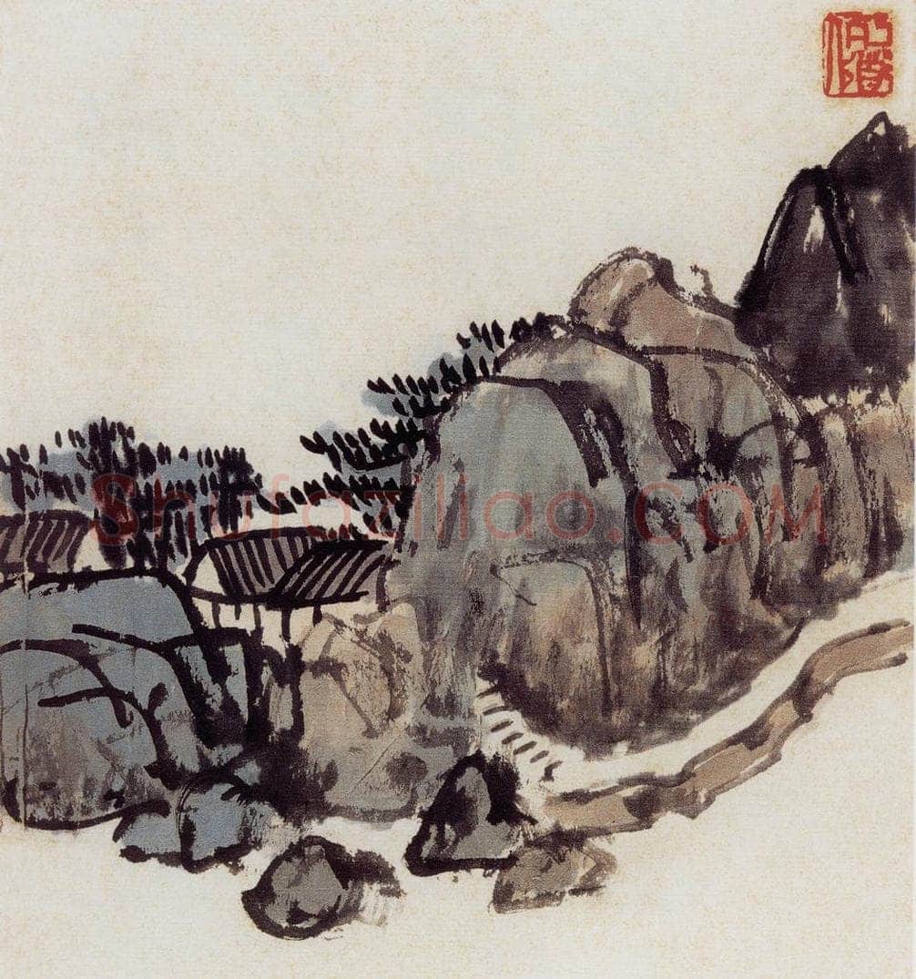 无纪年 陈师曾 《山水诗画册页》 书画作品