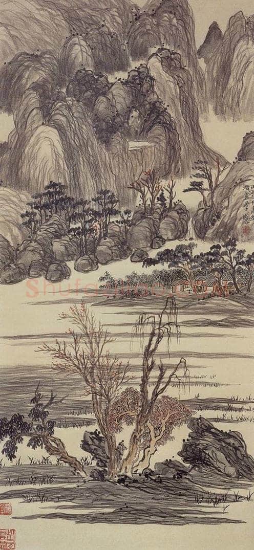 1916年 陈师曾 《山水》 书画作品