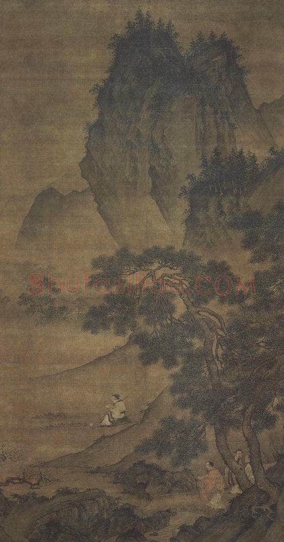 明 戴进 《戴进频贤图轴》 书画作品