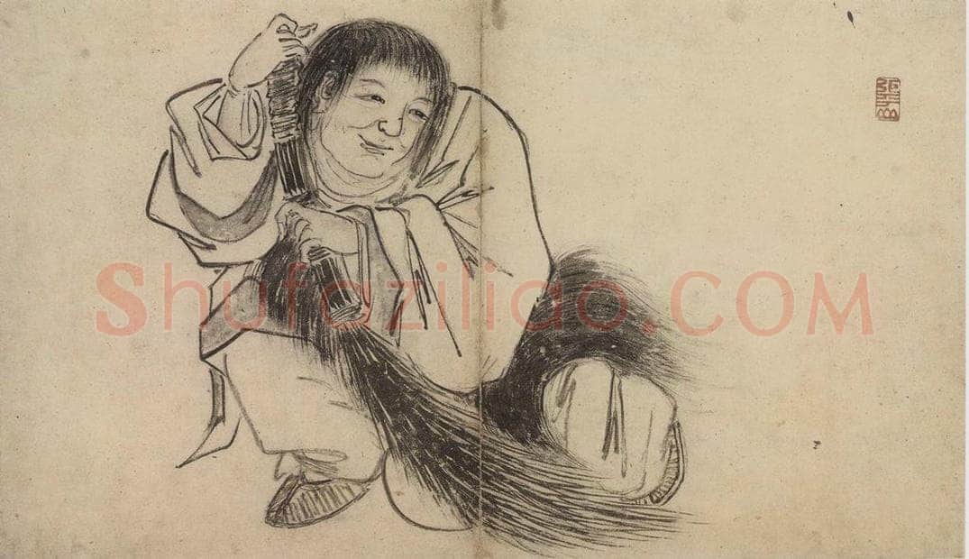 明 张路 《张路人物山水图册》 书画作品