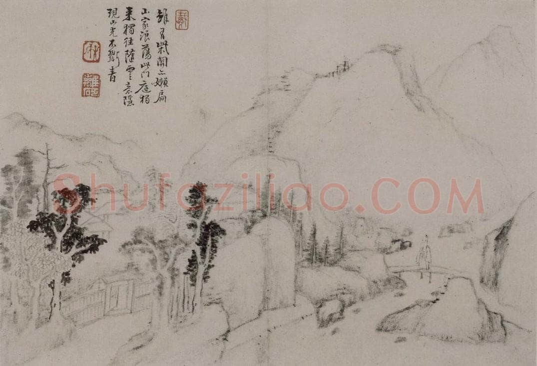 清 戴本孝 《戴本孝山水图册》 书画作品