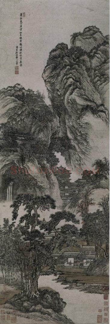 清 王翚 《王翚秋林书屋图轴》 书画作品