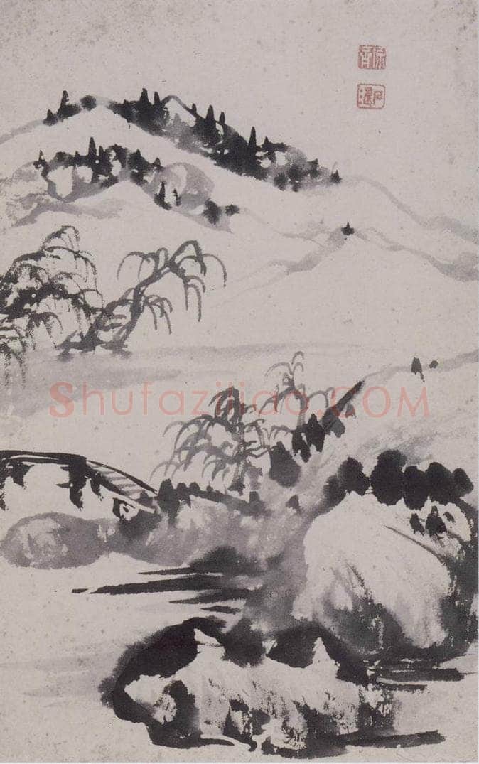 清 石涛 《石涛山水图册》 书画作品