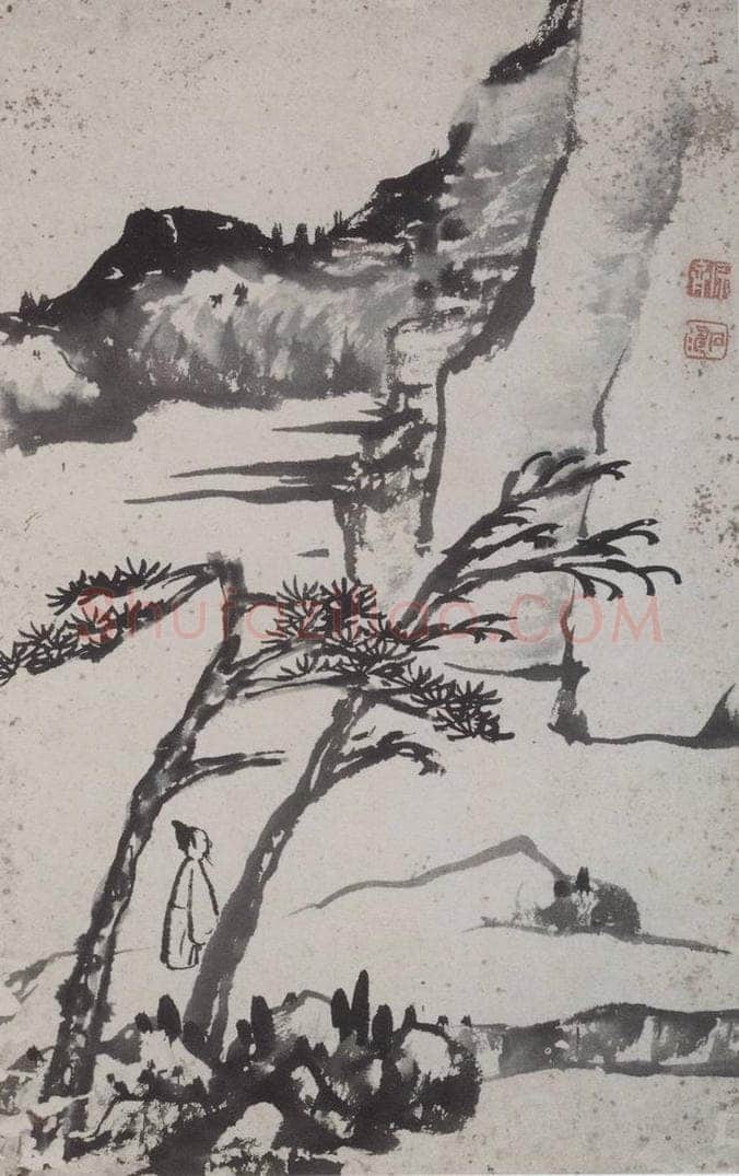 清 石涛 《石涛山水图册》 书画作品