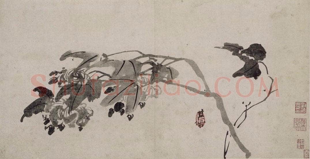 清 高其佩 《高其佩竹石花卉图册》 书画作品