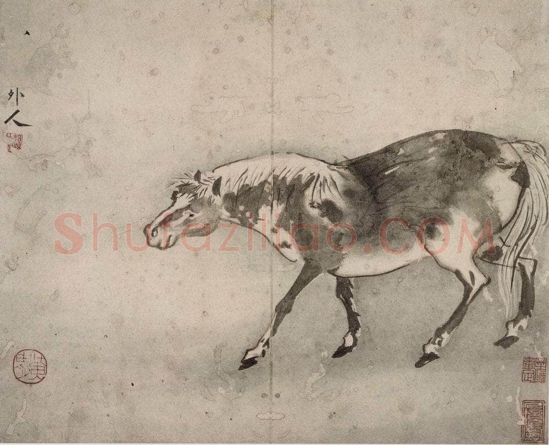 清 高其佩 《高其佩杂画图册》 书画作品