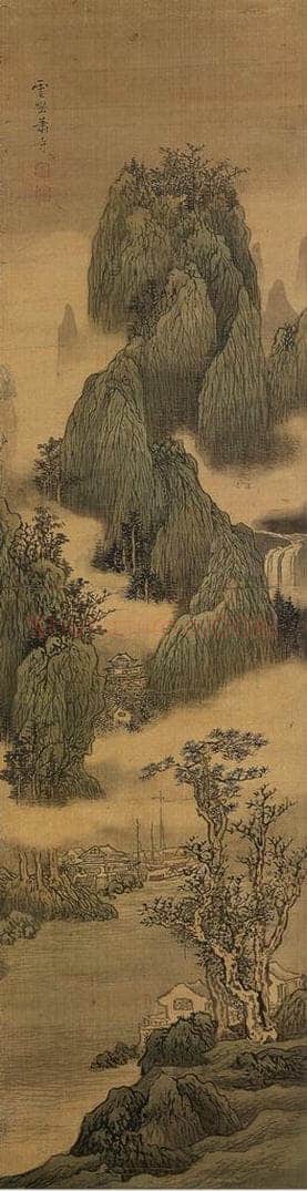清 上官周 《上官周山水图屏》 书画作品