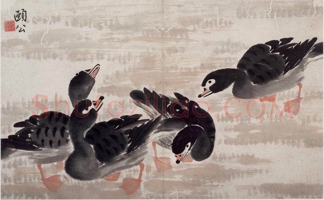清 边寿民 《边寿民芦雁图册》 书画作品