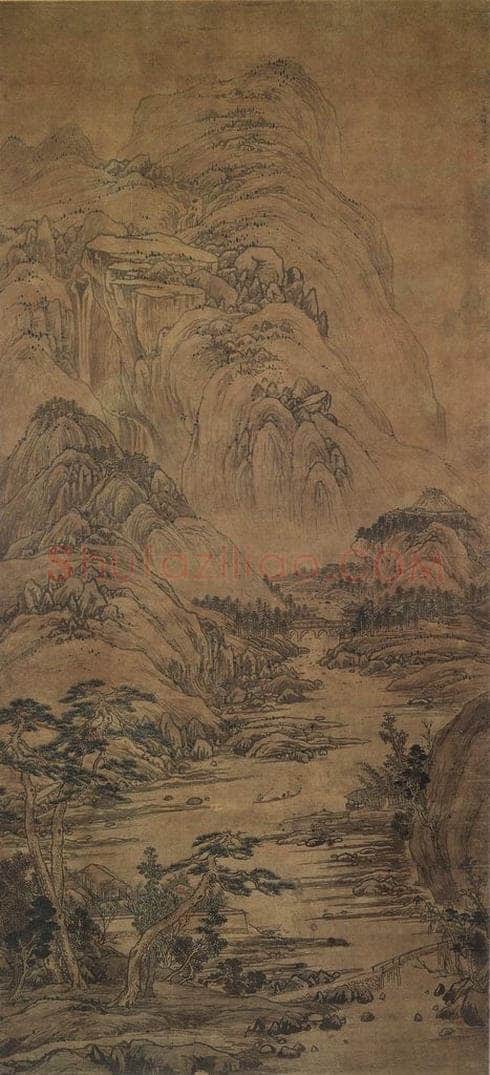 明 宋旭 《宋旭山水图轴》 书画作品