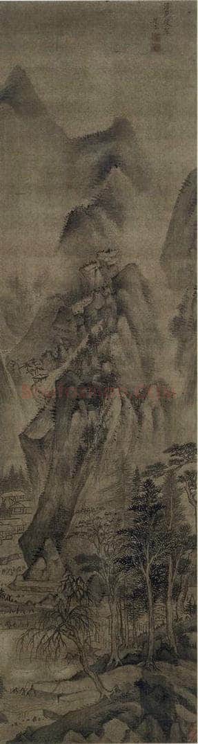 明 赵左 《赵左浮岚暖翠图轴》 书画作品