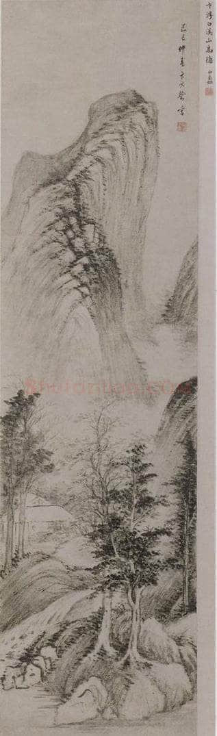 明 卞文瑜 《卞文瑜溪山高隐图轴》 书画作品