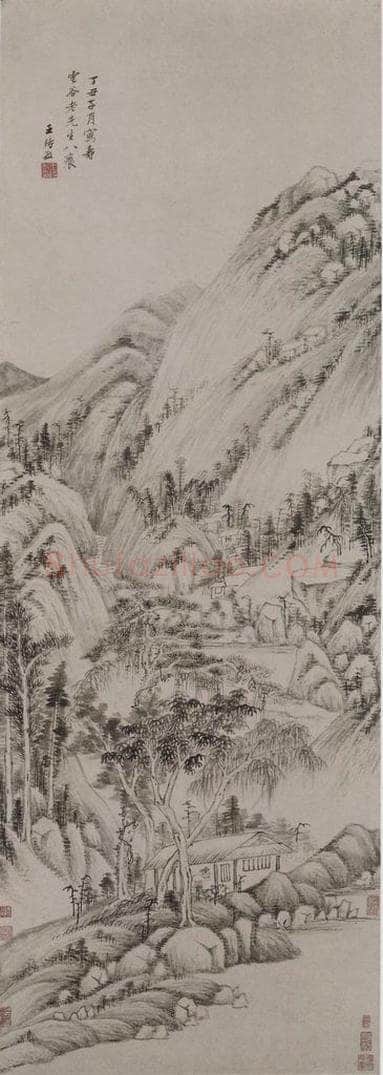 明 王时敏 《王时敏云谷乔松图轴》 书画作品