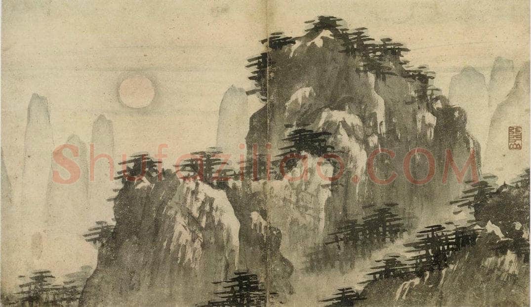 明 张路 《张路人物山水图册》 书画作品