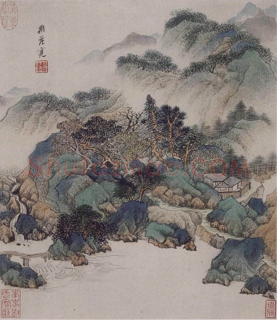 清 王鑑 《王鑑仿宋元山水图册》 书画作品