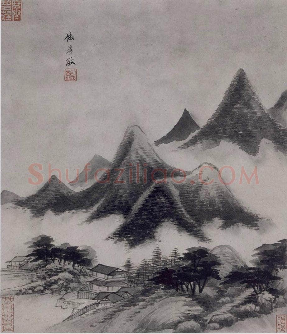 清 王鑑 《王鑑仿宋元山水图册》 书画作品