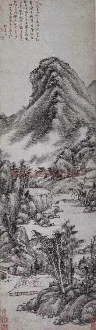 清 奚岡 《奚岡幽居图轴》 书画作品