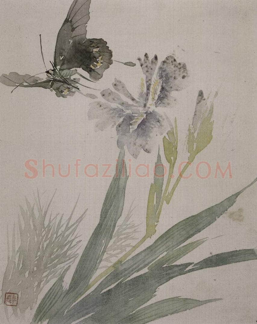 清 任薰 《任薰翎毛花卉图册》 书画作品