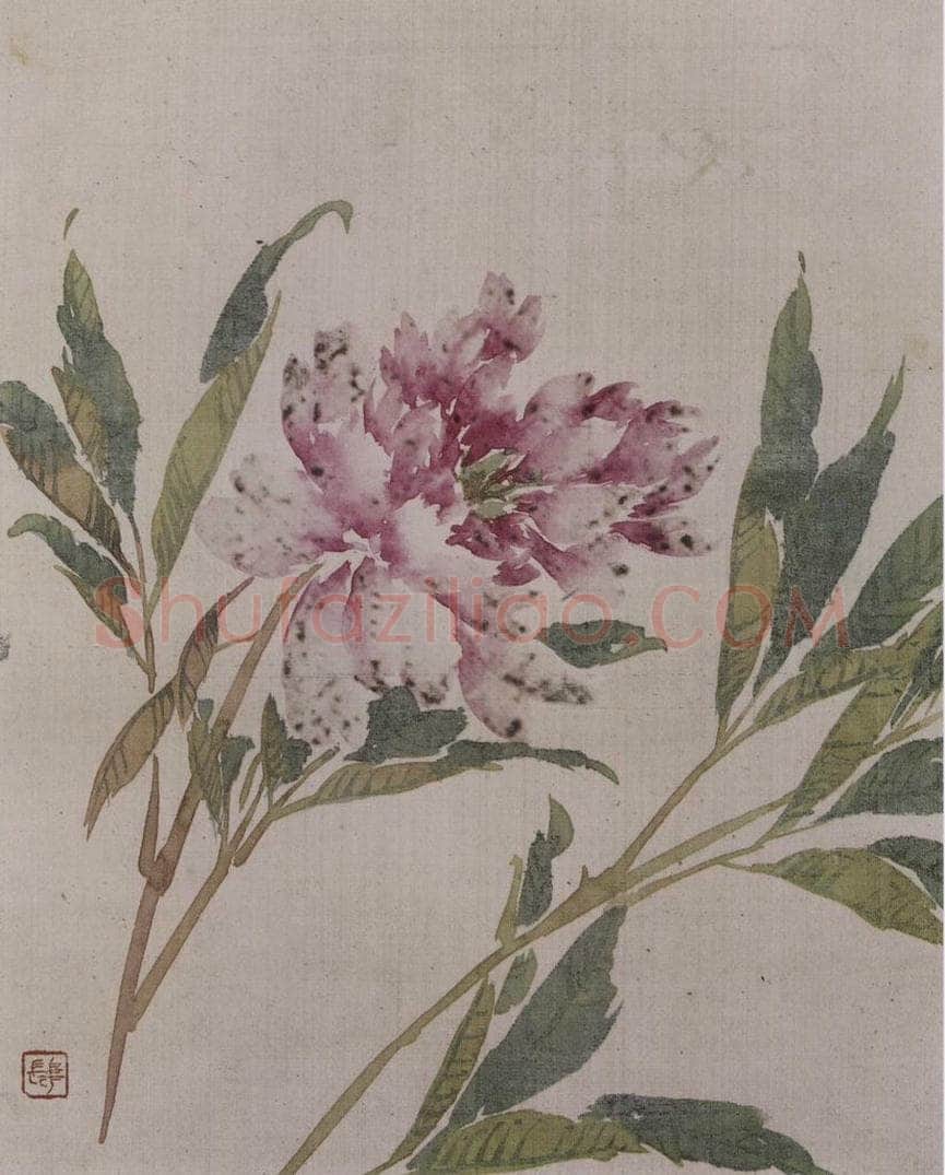 清 任薰 《任薰翎毛花卉图册》 书画作品