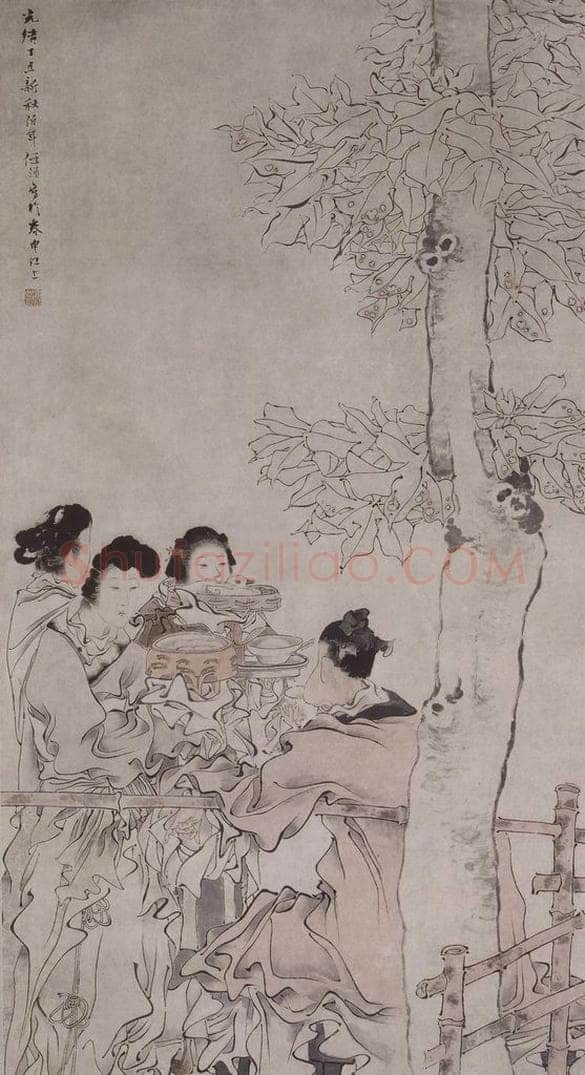 清 任颐 《任颐人物图屏》 书画作品