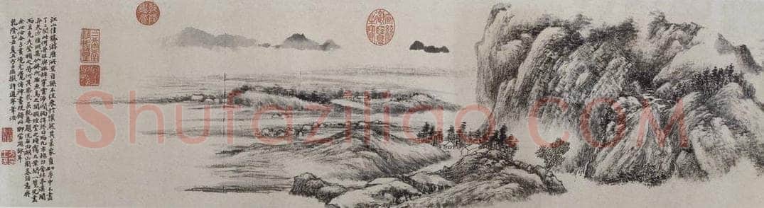 清 方士庶 《方士庶江山佳胜图卷》 书画作品