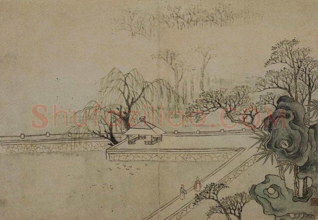 清 李世棹 《李世倬山水图册》 书画作品