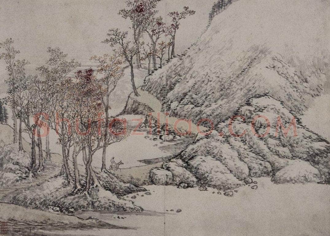 清 蔡嘉 《蔡嘉山水图册》 书画作品
