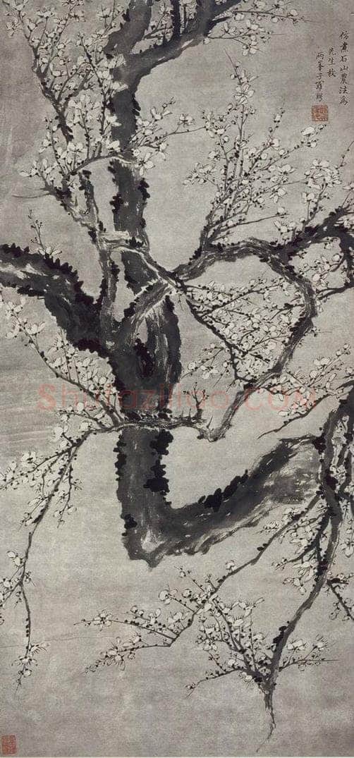 清 罗聘 《罗聘冬月繁梅图轴》 书画作品