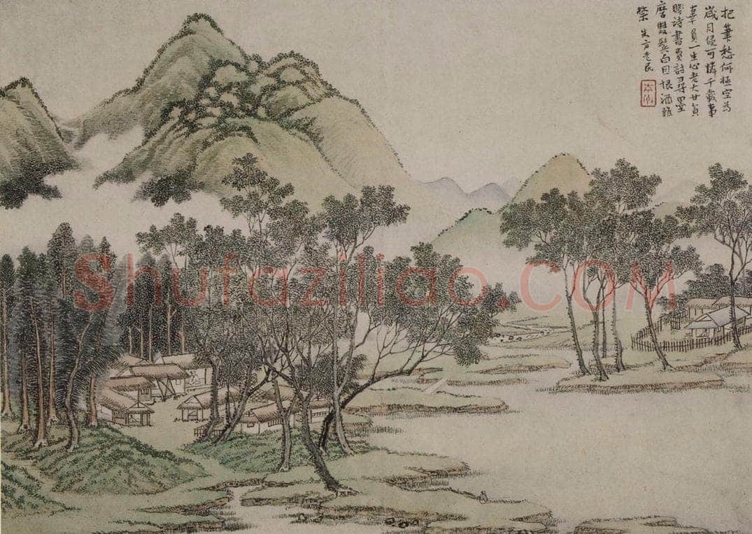 清 蔡嘉 《蔡嘉山水图册》 书画作品