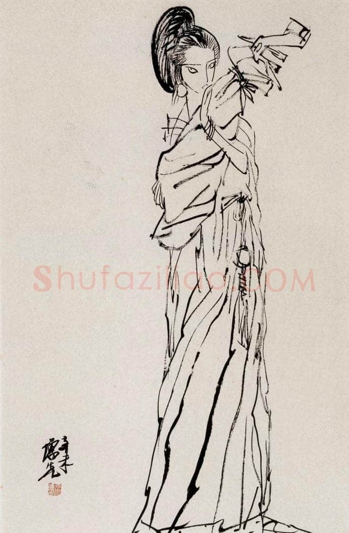 1991年 方增先 《琵琶行》 书画作品