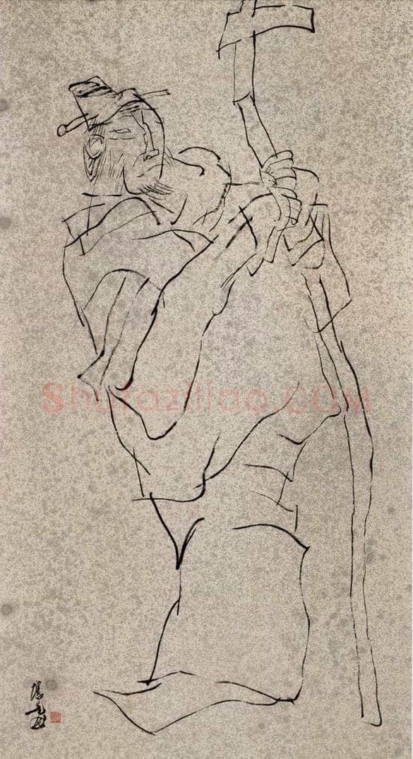 1991年 方增先 《东方朔》 书画作品