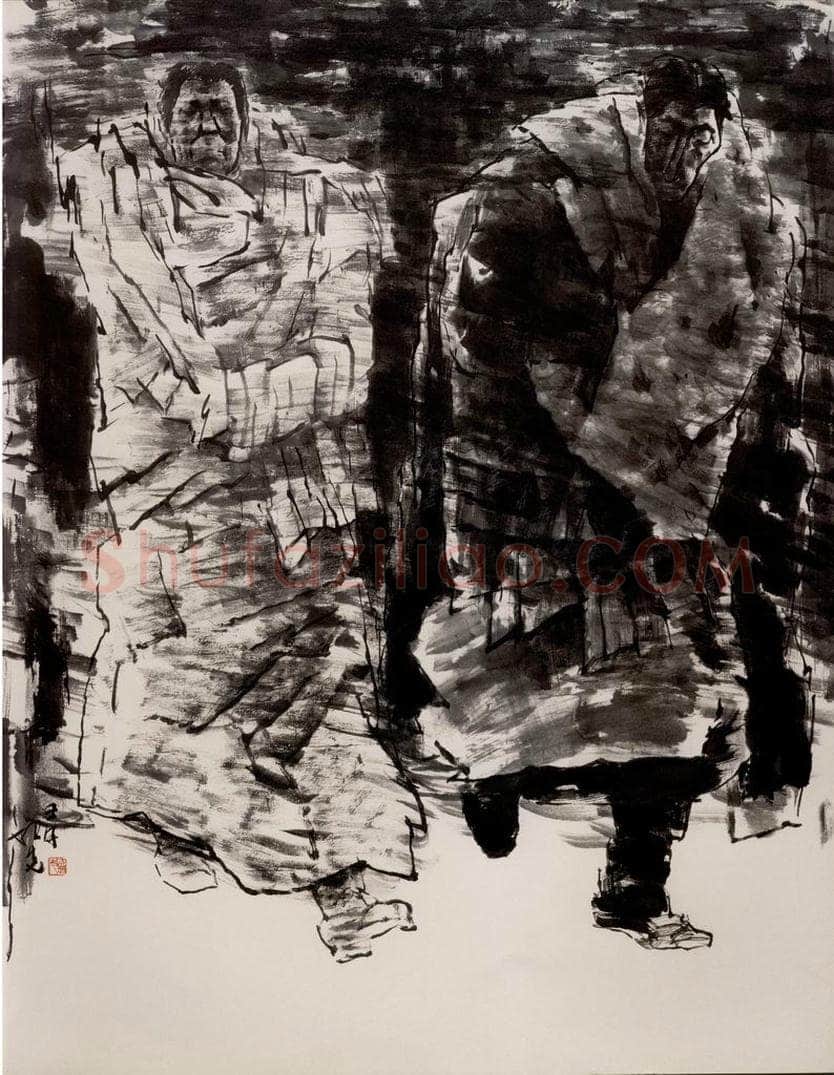 2002年 方增先 《行行复行行》 书画作品
