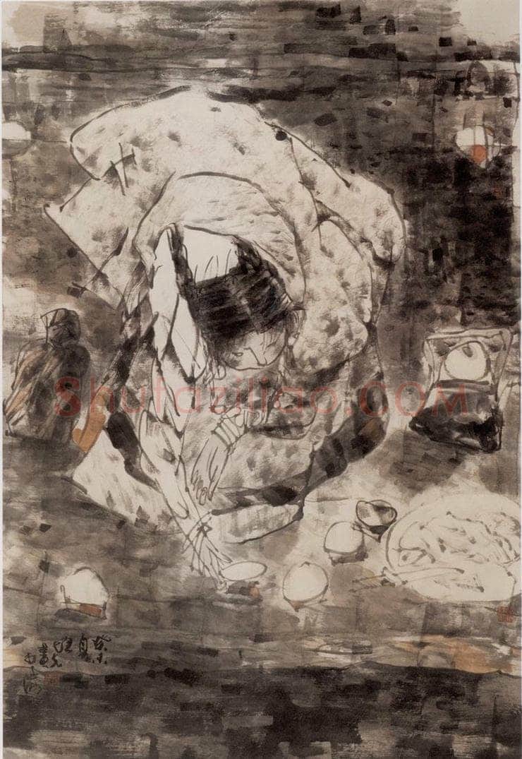 2002年 方增先 《客至》 书画作品