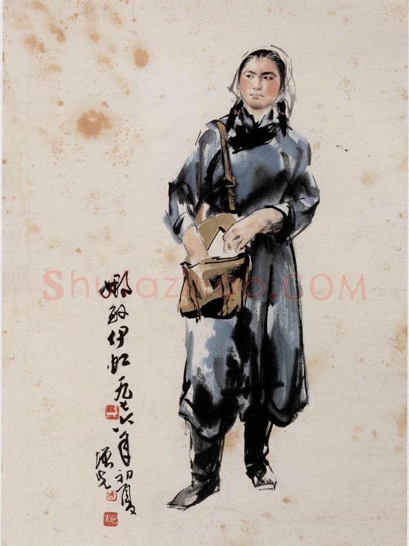 1976年 方增先 《娜敏伊虹》插图 书画作品
