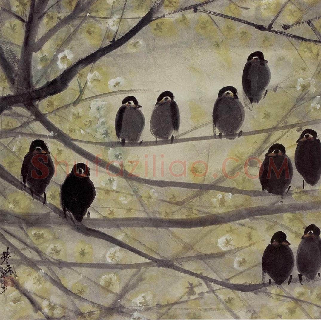 林风眠 《小鸟》 书画作品