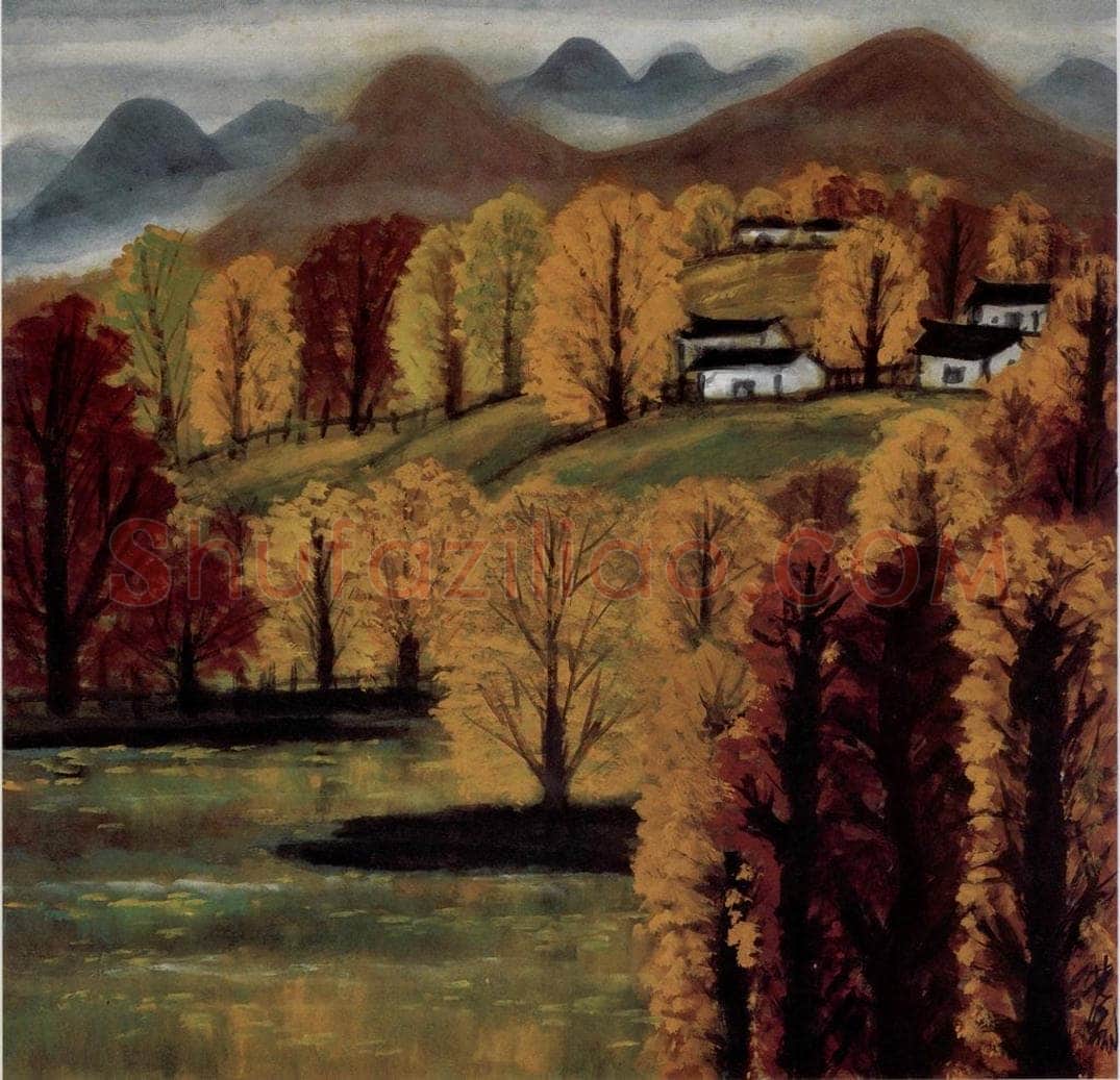 70年代 林风眠 《秋》 书画作品