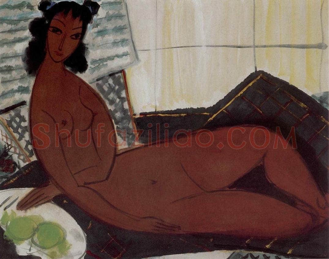 1977年 林风眠 《裸女》 书画作品