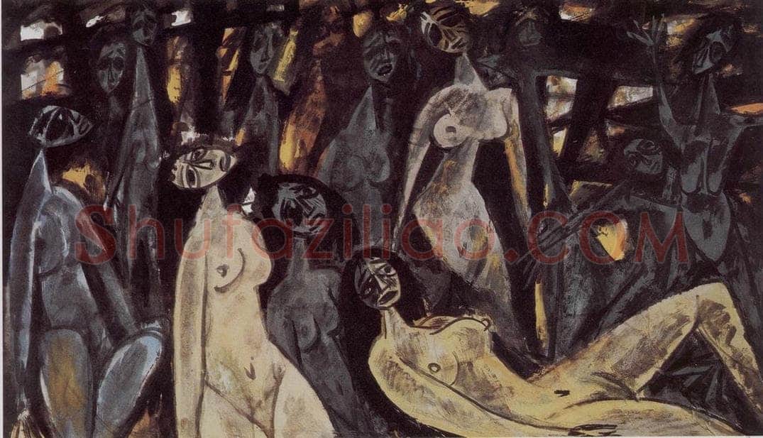 80年代 林风眠 《痛苦》 书画作品