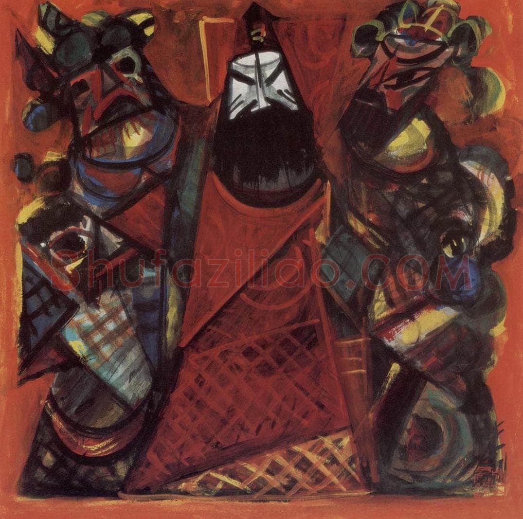 80年代 林风眠 《捉放曹》 书画作品