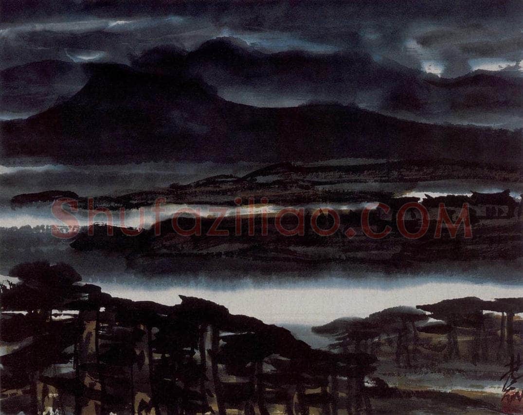 80年代 林风眠 《风光》 书画作品