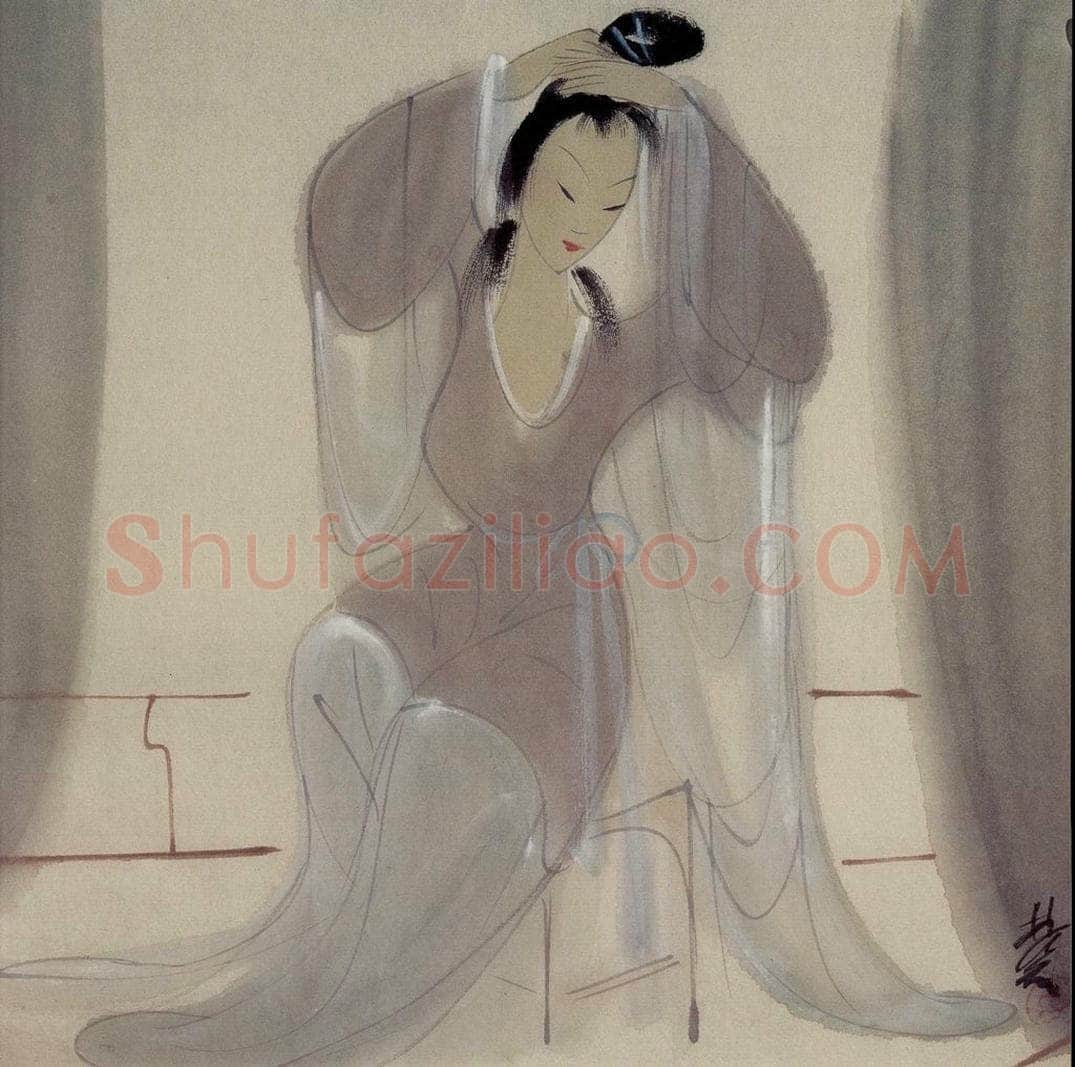 60年代 林风眠 《晨妆》 书画作品