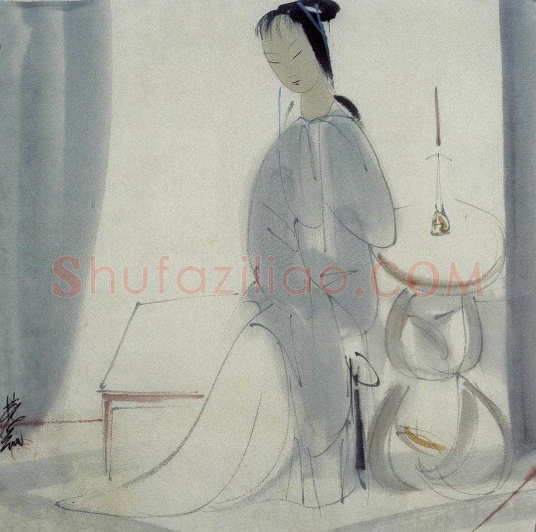 60年代 林风眠 《思》 书画作品