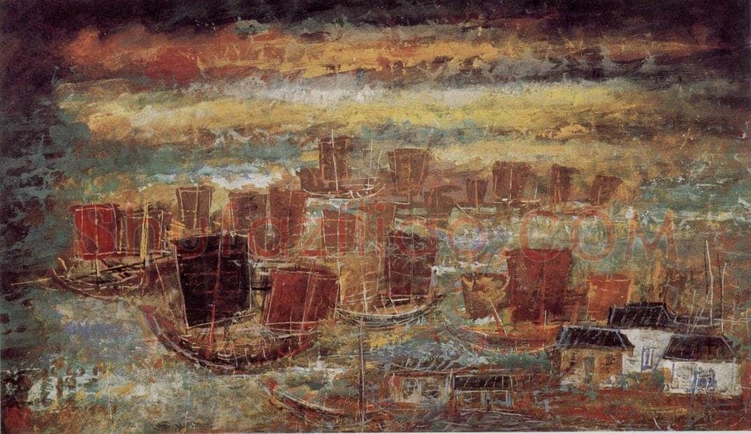 60年代 林风眠 《帆》 书画作品