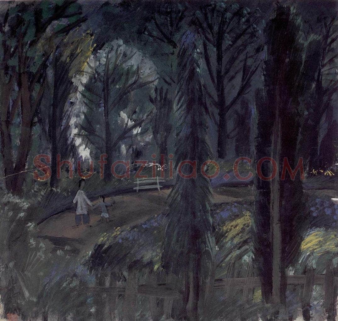 50年代 林风眠 《假日》 书画作品