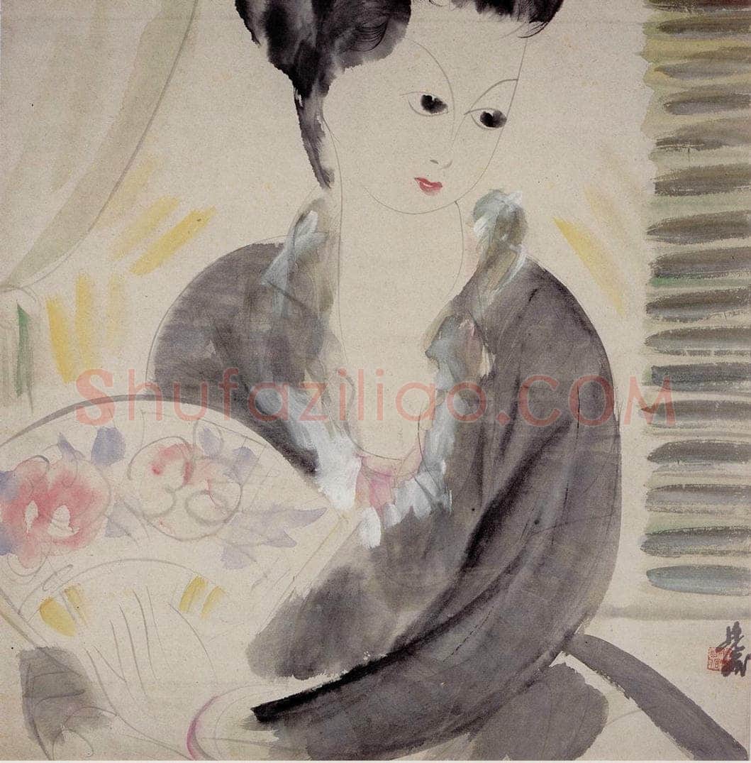 40年代 林风眠 《少女》 书画作品