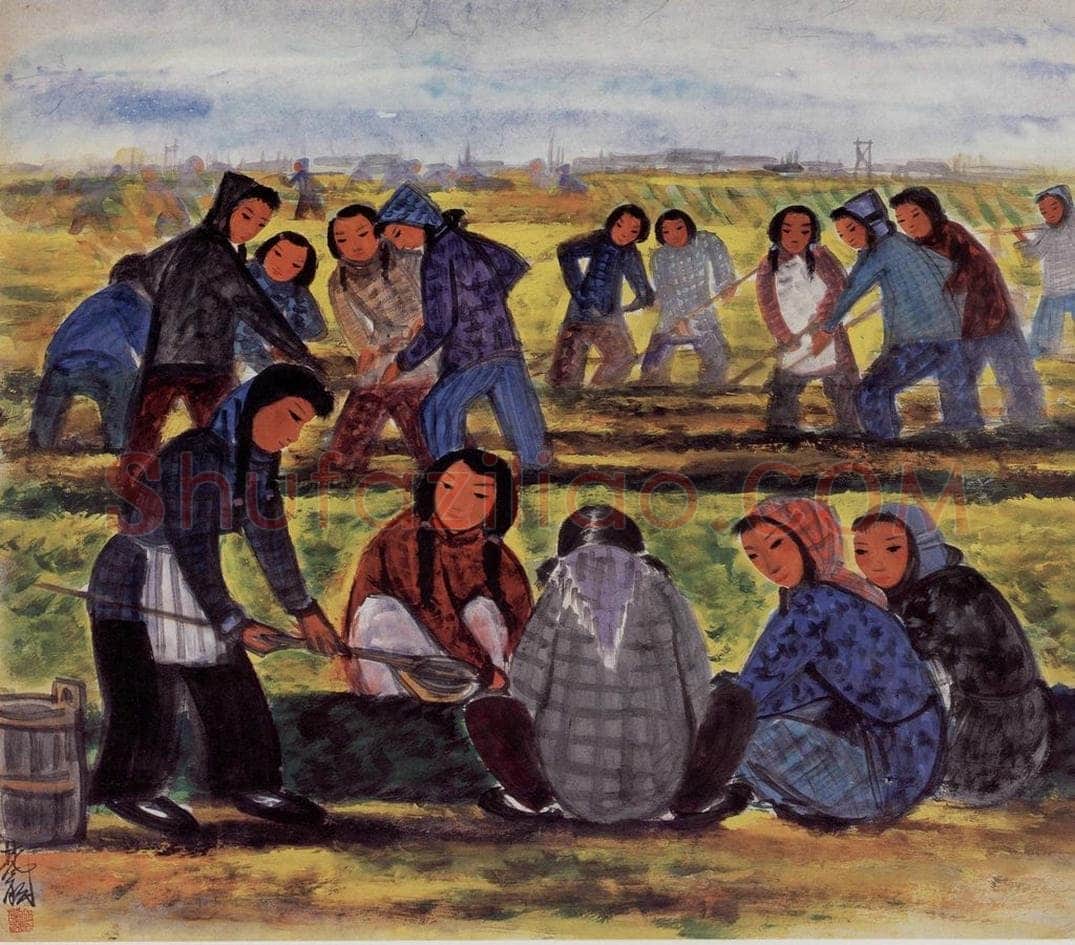 50年代 林风眠 《农妇（劳作）》 书画作品