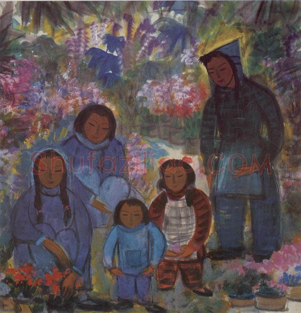 50年代 林风眠 《农妇（选种）》 书画作品