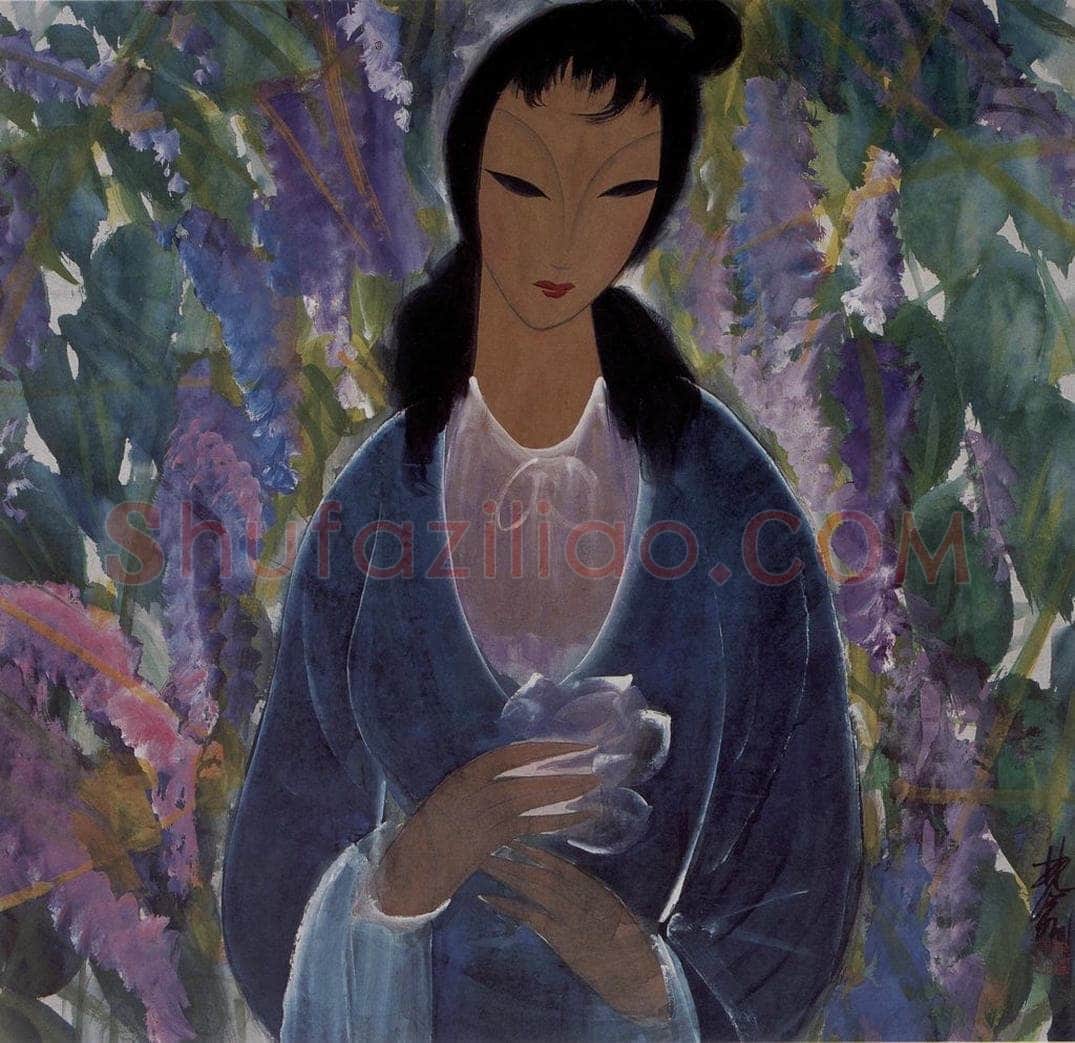 60年代 林风眠 《花丛》 书画作品